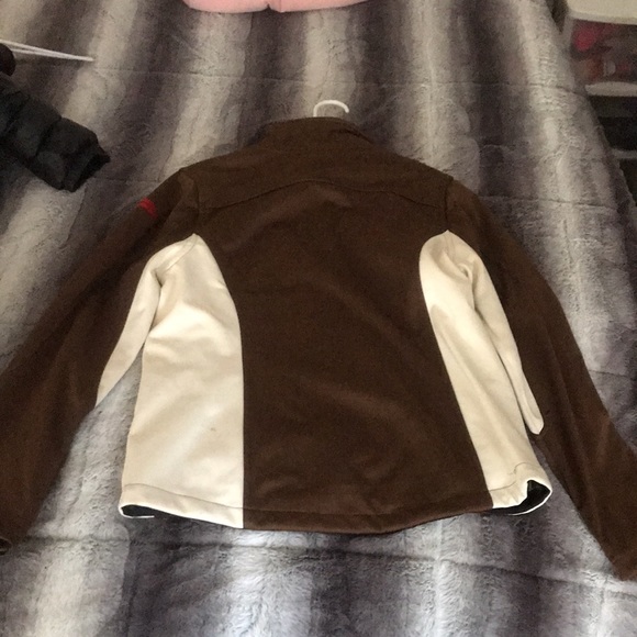 Ice wear brown and white coat. Worn ONCE! - Picture 6 of 9